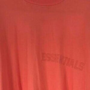 Essentials Fear of God Coral Relaxed Long Sleeve T Shirt Logo Chest Size XL